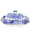 Spode Blue Italian Covered Vegetable Dish In Blue