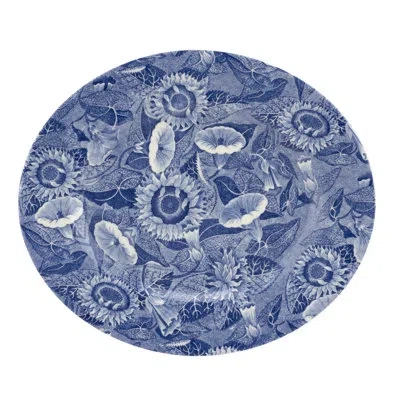 Spode Blue Room Oval Platter 14" Sunflower