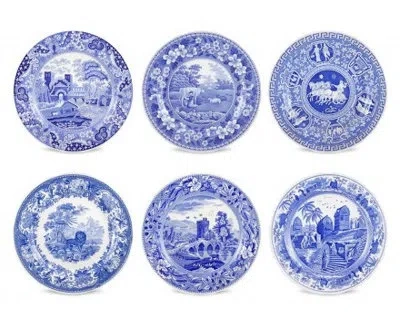 Spode Blue Room Traditions Plates 10.5"