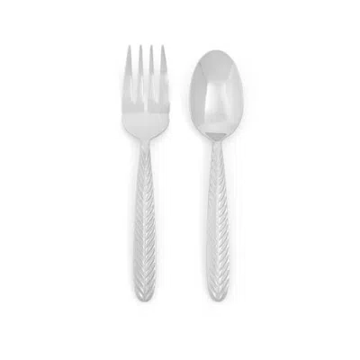 Spode Botanic Garden Salad Servers 8.6" In White