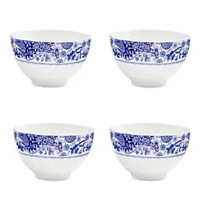 Spode Brocato Rice Bowls, Set Of 4 In Blue