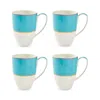 Spode Calypso 17 Oz. Mugs, Set Of 4 In Turquoise