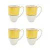 Spode Calypso 17 Oz. Mugs, Set Of 4 In Yellow