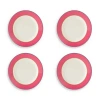 Spode Calypso 9.5 Salad Plates, Set Of 4 In Pink