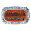 Spode Judaica Challah Tray With Wood Insert In Brown