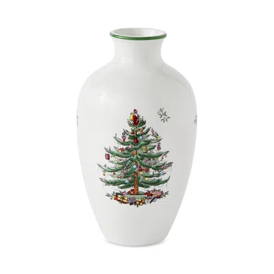 Spode Christmas Tree 10 Posy Vase In Green
