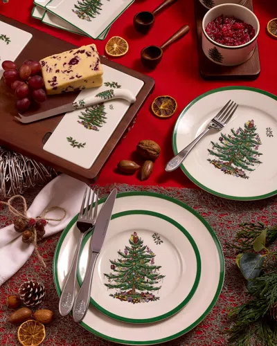 Spode Christmas Tree 12-piece Dinnerware Set In Blue