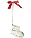 Spode Christmas Tree 2025 Baby's 1st Bootie Ornament In Multi
