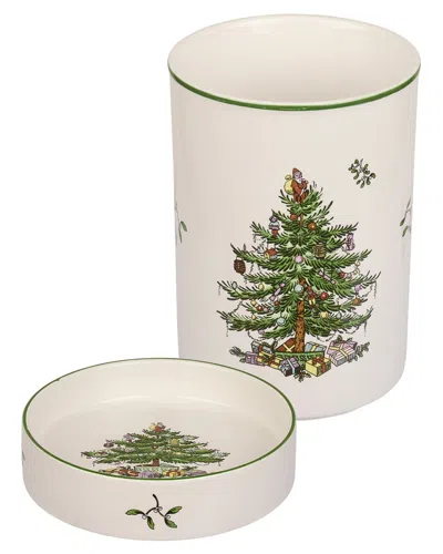 SPODE SPODE CHRISTMAS TREE 2PC WINE CHILLER & COASTER SET