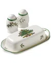 Spode Christmas Tree 3pc Hostess Set In Green