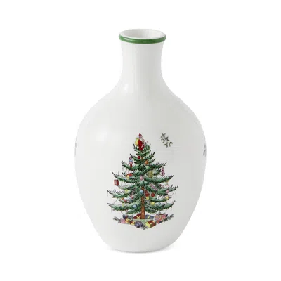 Spode Christmas Tree 6 Posy Vase In Green