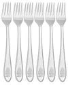 Spode Christmas Tree 6pc Cocktail Forks Set In Green