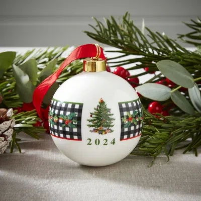 Spode Christmas Tree Annual Bauble 2024 In White