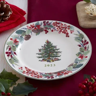 Spode Christmas Tree Annual Collector Plt 8" 2023 In White