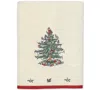 Spode Christmas Tree Bath Towel, 27" X 50" In Ivory