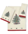 Spode Christmas Tree Bath Towels In White