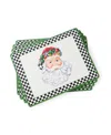 Spode Christmas Tree Black & White Mixed Snowman & Santa Placemats, Set Of 4 In Black And White