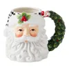 Spode Christmas Tree Black And White Santa Mug In Green