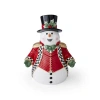Spode Christmas Tree Black&white Snowman Cookie Jar In White