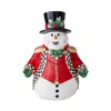 Spode Christmas Snowman Cookie Jar In Green