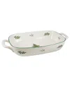 Spode Christmas Tree Bread Basket In Green