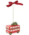 Spode Christmas Tree Brit Double Decker Bus Ornament In Green
