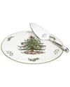 Spode Christmas Tree Cake Plate And Server Set