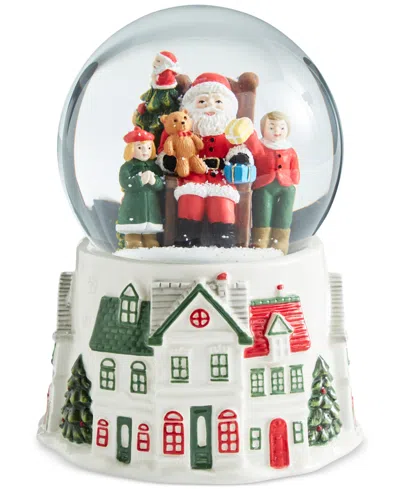 Spode Christmas Tree Christmas Village Snow Globe In Multi