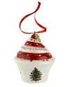 Spode Christmas Tree Cupcake Ornament In Green