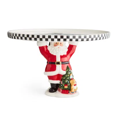 Spode Christmas Tree Footed Treat Tray In Green