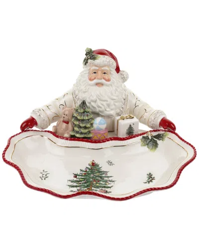 Spode Christmas Tree Gold Figural Collection Santa Dish In Multi
