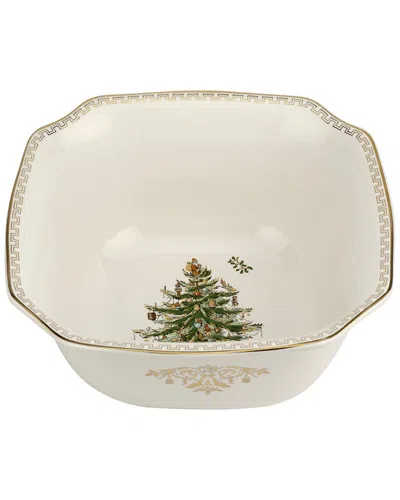 SPODE SPODE CHRISTMAS TREE GOLD SQUARE BOWL