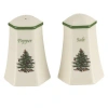 Spode Christmas Tree Hexagonal S&p 3.75" In White