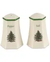 Spode Christmas Tree Hexagonal Salt & Pepper Set In Multi