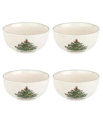 Spode Christmas Tree Individual Bowls, Set Of 4 In Green