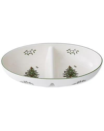 Spode Christmas Tree Large Divided Server In White