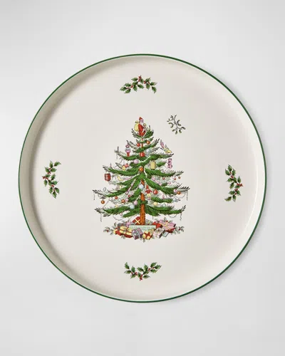 Spode Christmas Tree Lazy Susan In Green