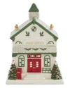 Spode Christmas Tree Led Illuminated Post Office In Multi