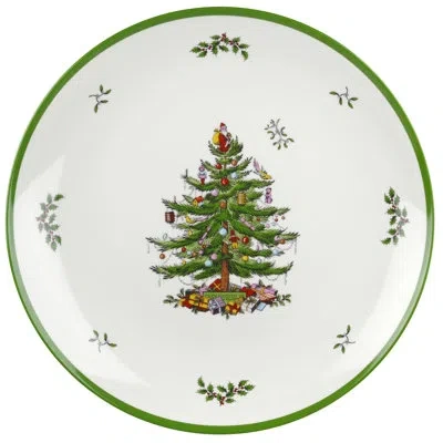 Spode Christmas Tree Melamine Rd Platter 14" In Multi
