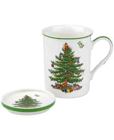 Spode Christmas Tree Mug & Coaster Set In Multi