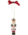 Spode Christmas Tree Nutcracker Tartan & Green Ornament In Green