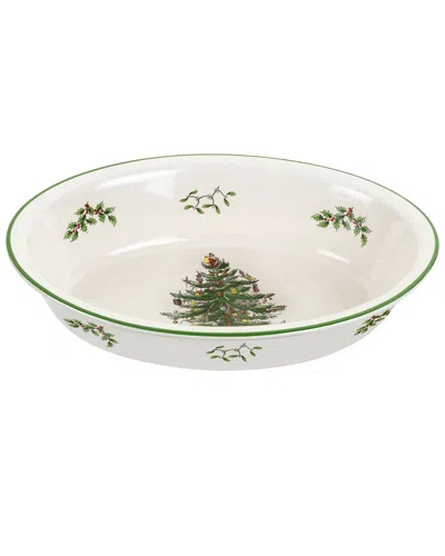 Spode Christmas Tree Oval Rim Dish