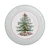 Spode Christmas Tree Polka Dot Cake Plate In Green