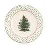 Spode Christmas Tree Polka Dot Dessert Plates, Set Of 4 In Green