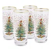 Spode Christmas Tree Polka Dot Highball Glass, Set Of 4 In Green