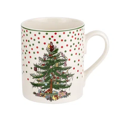 Spode Christmas Tree Polka Dot Mug 16oz In White