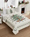 Spode Christmas Tree Reversible 2-pc. Quilt Set, Twin In Ivory