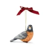 Spode Christmas Tree Robin Ornament In Multi