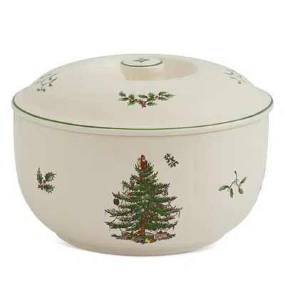 SPODE CHRISTMAS TREE ROUND COVERED CASSEROLE
