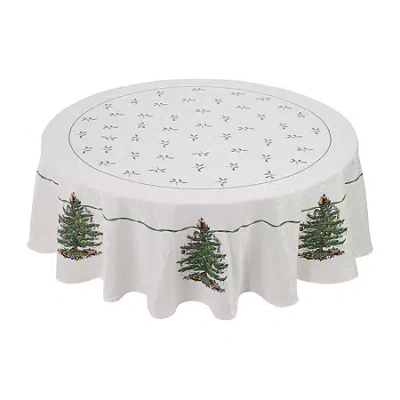 Spode Christmas Tree Round Tablecloth In Sand